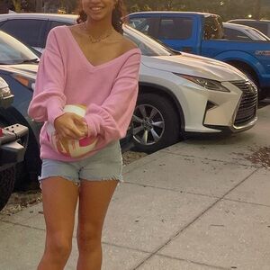 JESSICA SIMPSONS PULL OVER WILD ORCHID SWEATER